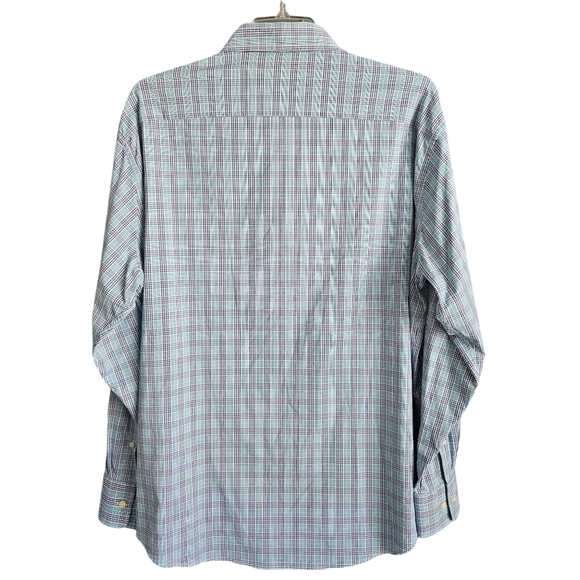 Peter Millar Mens Button Down Blue Pink Plaid Sz XXL - Picture 3 of 8